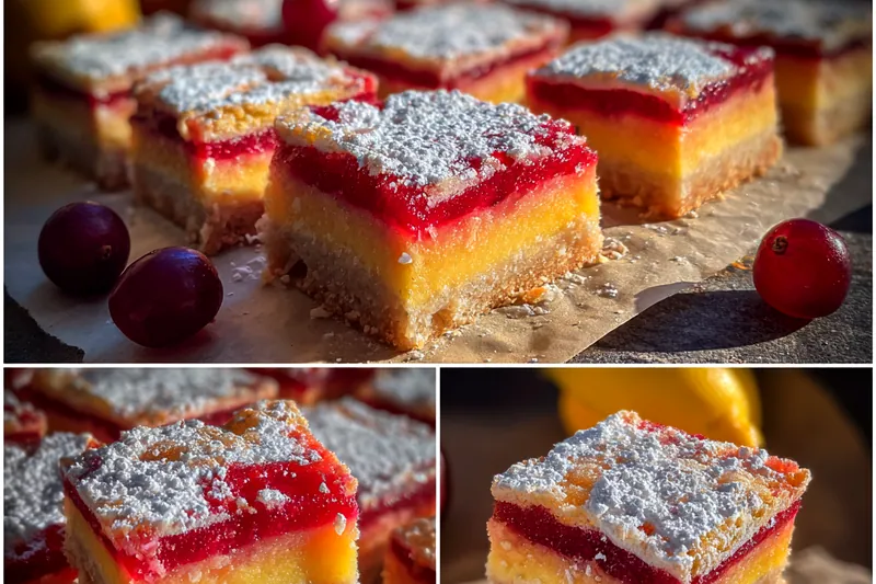 Cooking process for Cranberry Lemon Dessert Bars