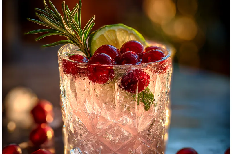 Fresh ingredients for Cranberry Lime Mule