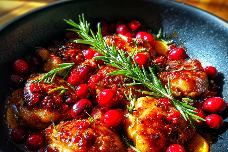 Cooking process for Cranberry Orange Chicken