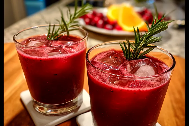 Fresh ingredients for Cranberry Orange Cocktail