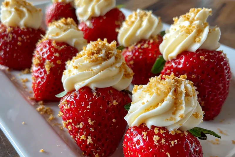 Fresh ingredients for Cream Filled Strawberries