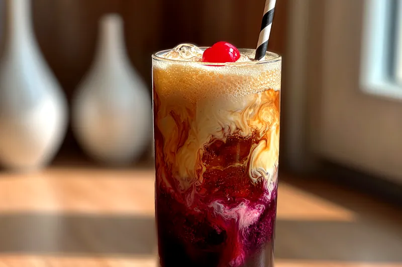 Fresh ingredients for Creamy Cherry Soda