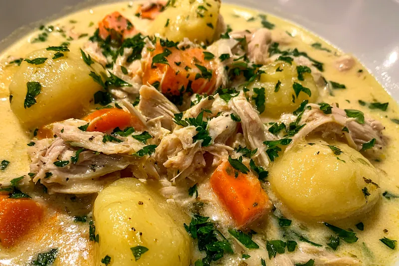 Fresh ingredients for Creamy Chicken Gnocchi Soup