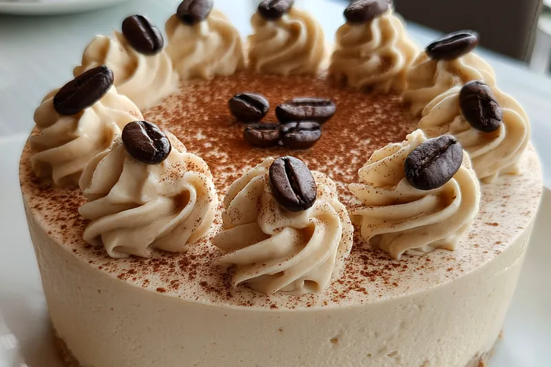 Cooking process for Creamy Coffee Cheesecake Delight