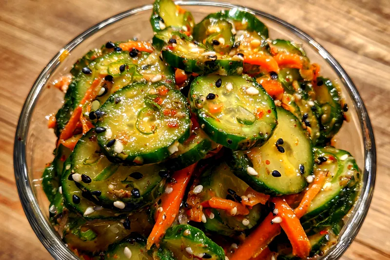Cooking process for Creamy Cucumber Carrot Salad