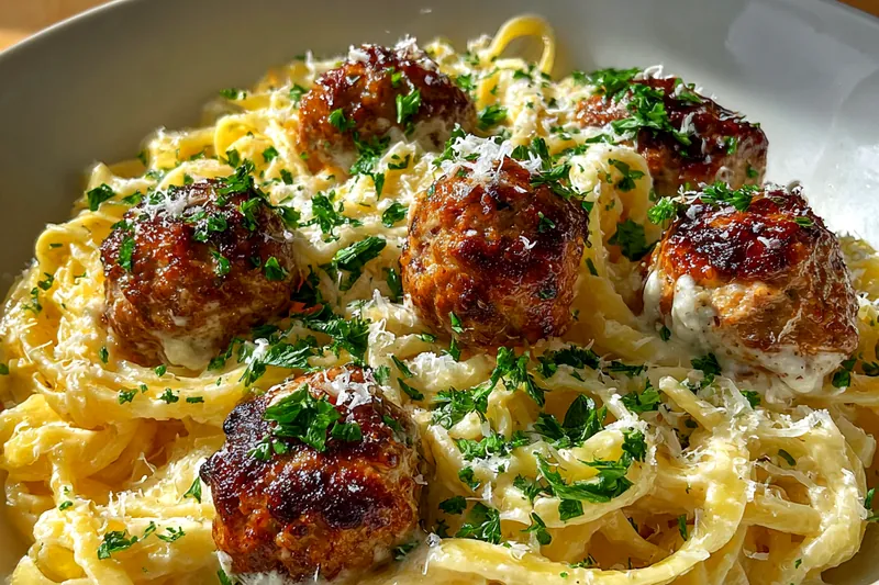 Fresh ingredients for Creamy Garlic Butter Linguine