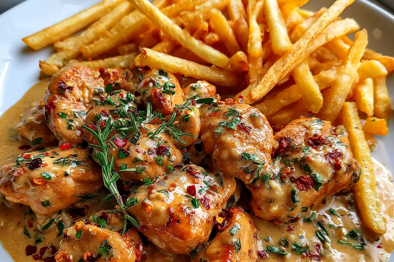 Fresh ingredients for Creamy Garlic Chicken Fillet