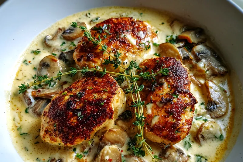 Fresh ingredients for Creamy Herb Chicken