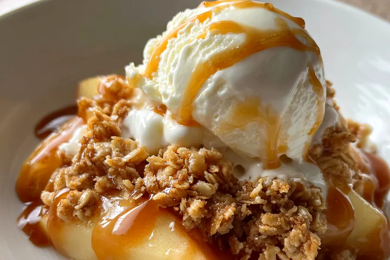 Cooking process for Crispy Apple Oat Delight