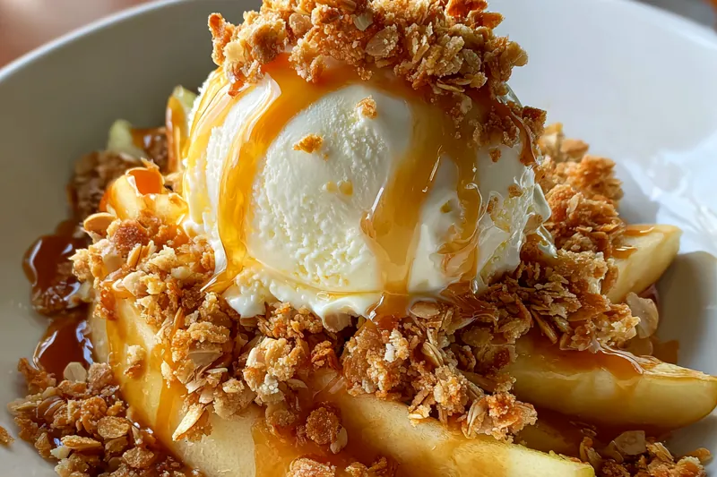 Fresh ingredients for Crispy Apple Oat Delight