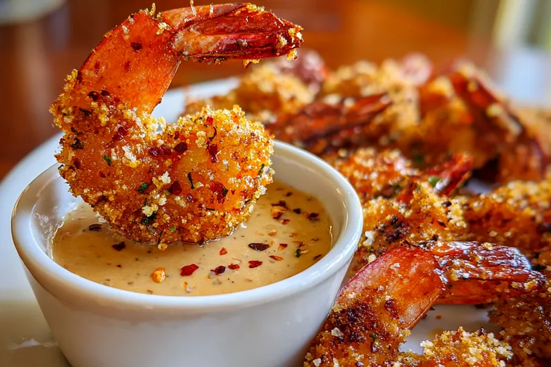 Chef frying crispy shrimp in a hot skillet, illustrating the cooking process for Crispy Cajun Shrimp Delight.