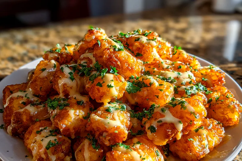 Fresh ingredients for Crispy Cheddar Tots