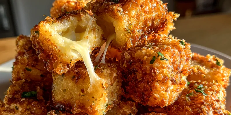 Delicious Crispy Cheese Bites served on a plate