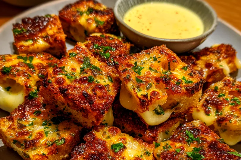 Fresh ingredients for Crispy Cheese Bread Bites