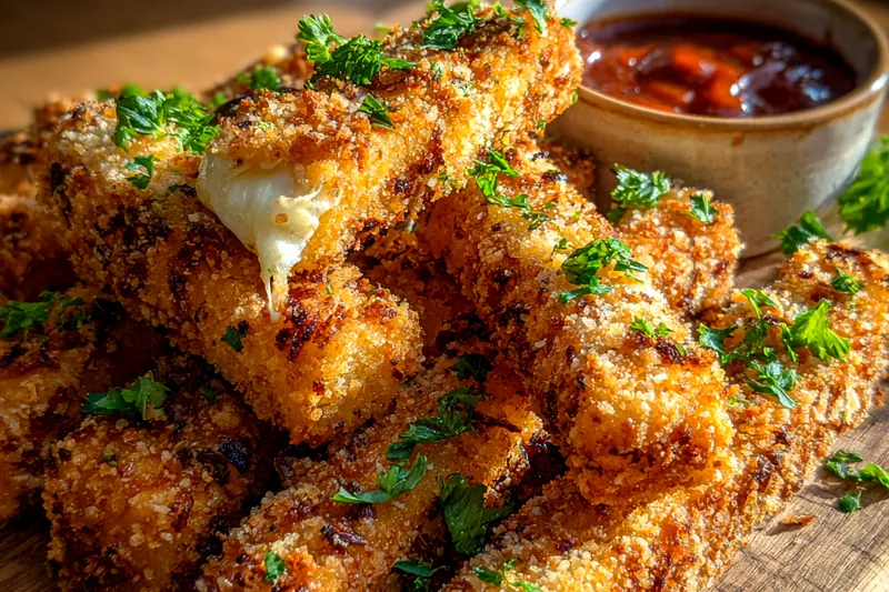 Cooking process for Crispy Cheese Sticks