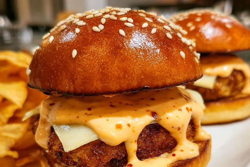 Fresh ingredients for Crispy Chicken Sliders