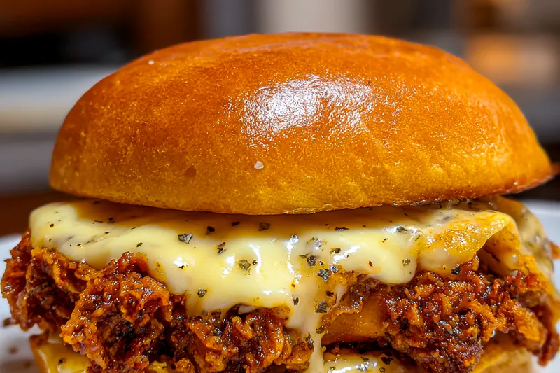 Cooking process for Crispy Chicken Sloppy Joes