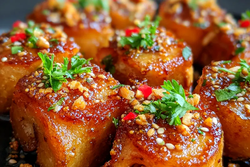 Cooking process for Crispy Feta Rolls with Honey