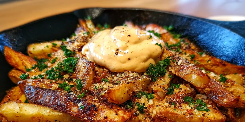 Crispy Garlic Fries with Aioli