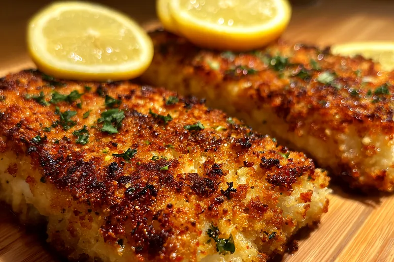 Cooking process for Crispy Herb Cod