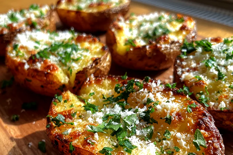 Cooking process for Crispy Herb Potato Skins