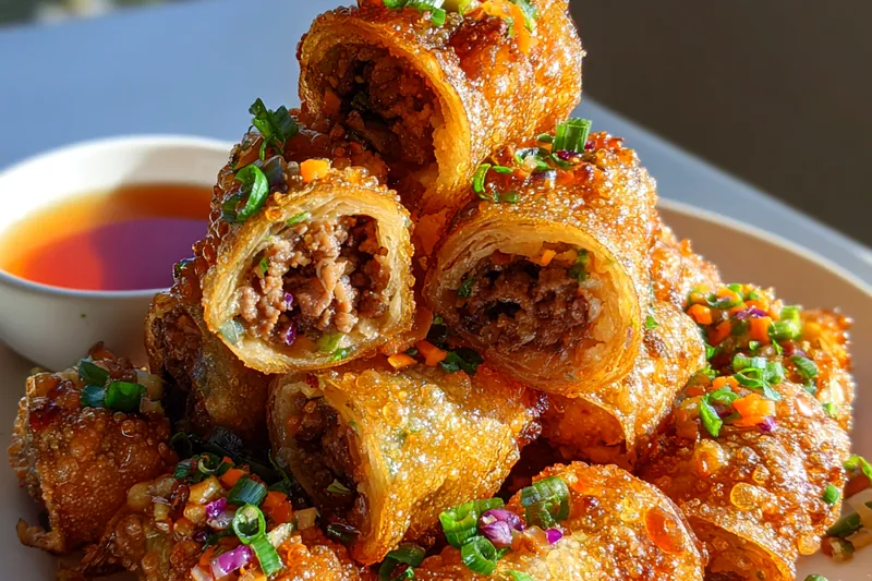 Cooking process for Crispy Stuffed Rolls