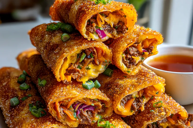 Fresh ingredients for Crispy Stuffed Rolls