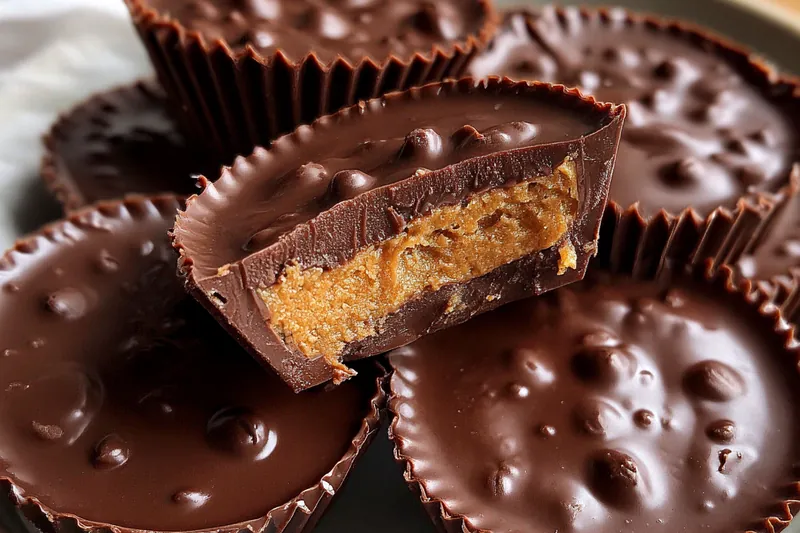 Fresh ingredients for Crunchy Peanut Chocolate Cups