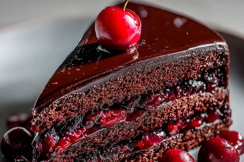 Fresh ingredients for Dark Chocolate Cherry Delight