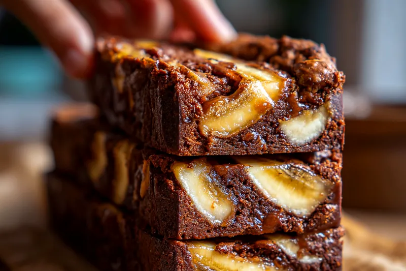 Fresh ingredients for Decadent Chocolate Banana Loaf