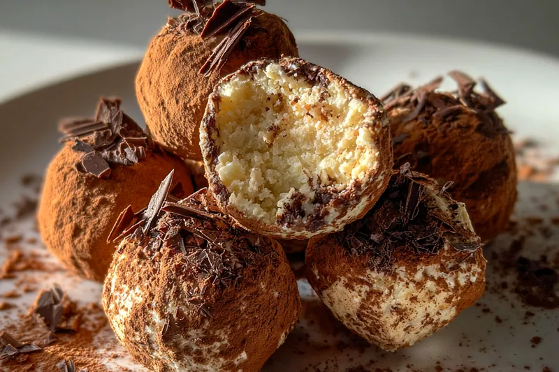 Fresh ingredients for Decadent Cocoa Truffles