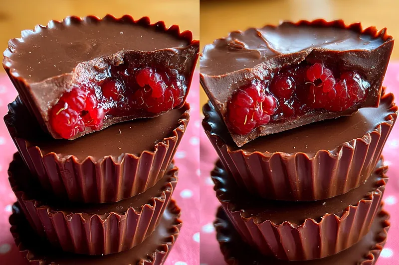 Cooking process for Decadent Raspberry Chocolate Cups