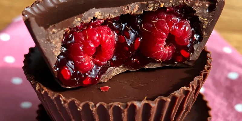 Decadent Raspberry Chocolate Cups