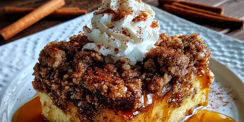 Delicious Eggnog Breakfast Casserole served on a plate