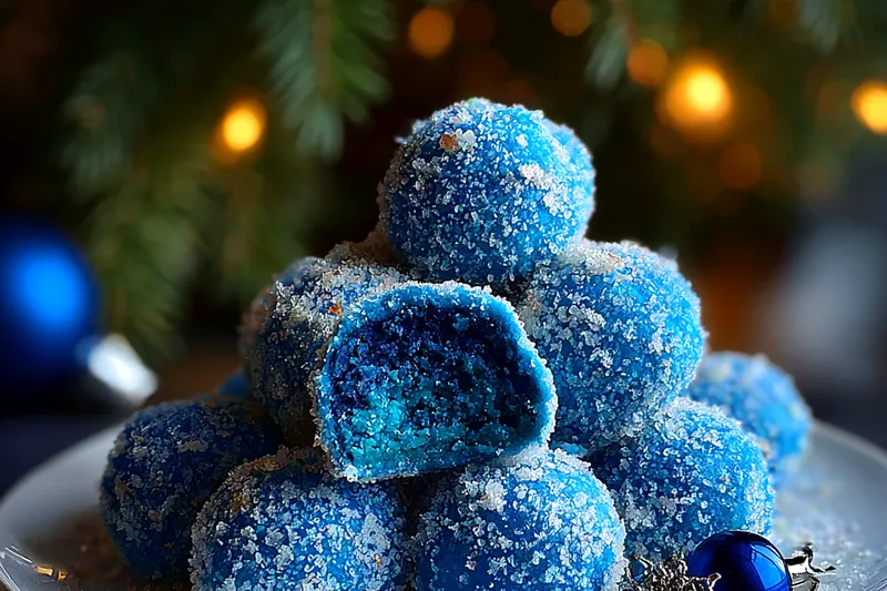 Cooking process for Festive Blue Truffle Delights