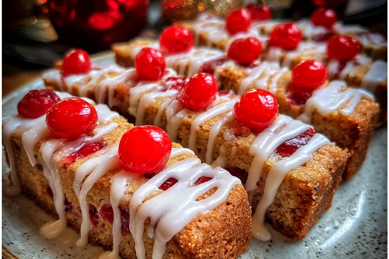 Fresh ingredients for Festive Cherry Dessert Bars