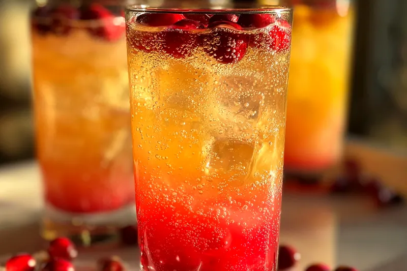 Preparing the Festive Christmas Punch with fresh ingredients and vibrant colors.