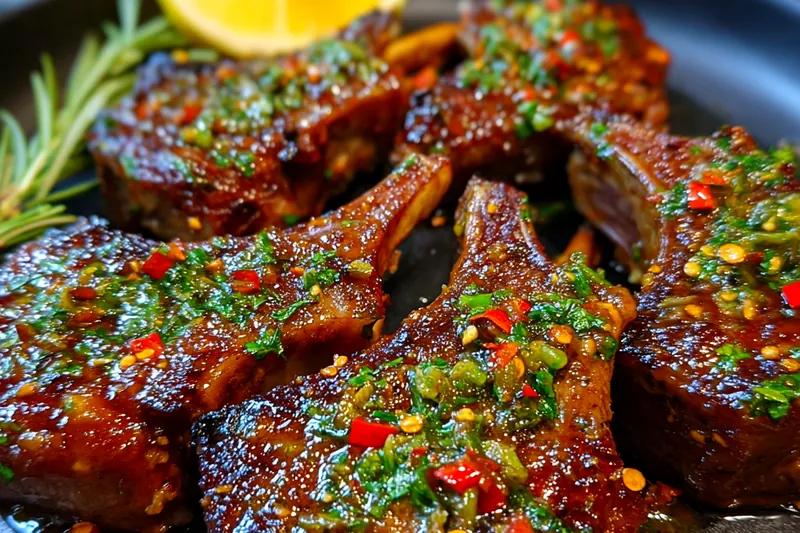 Cooking process for Garlic Herb Lamb Chops