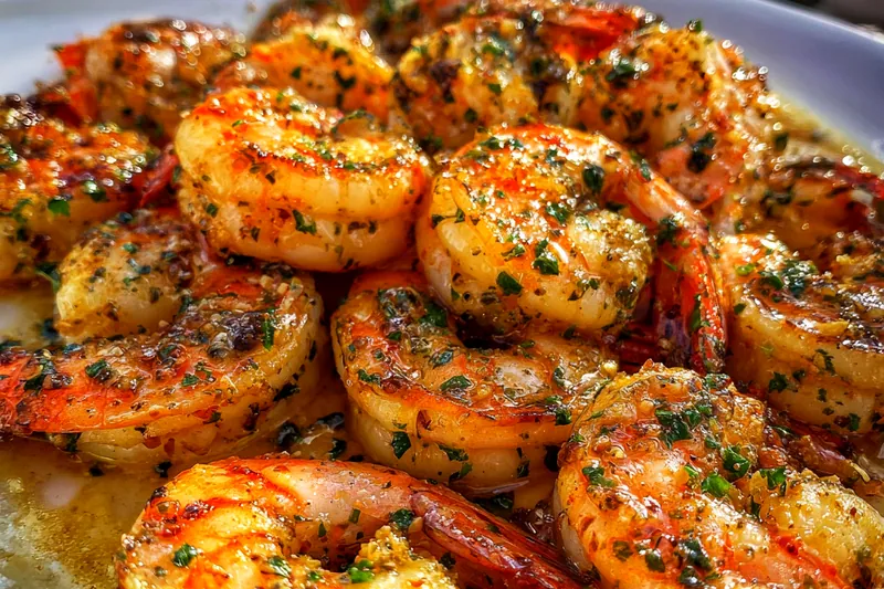 Fresh ingredients for Garlic Herb Roasted Shrimp