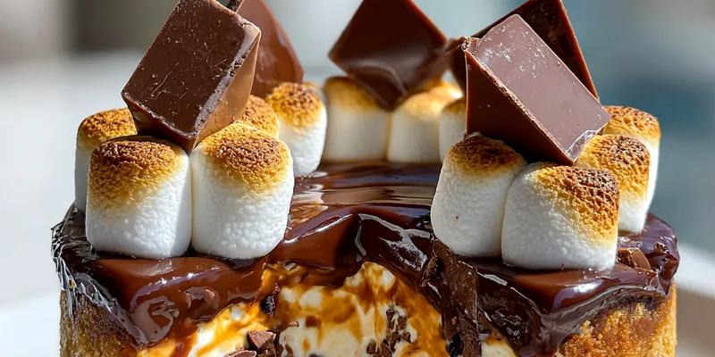 Giant S'mores Cookie Pie