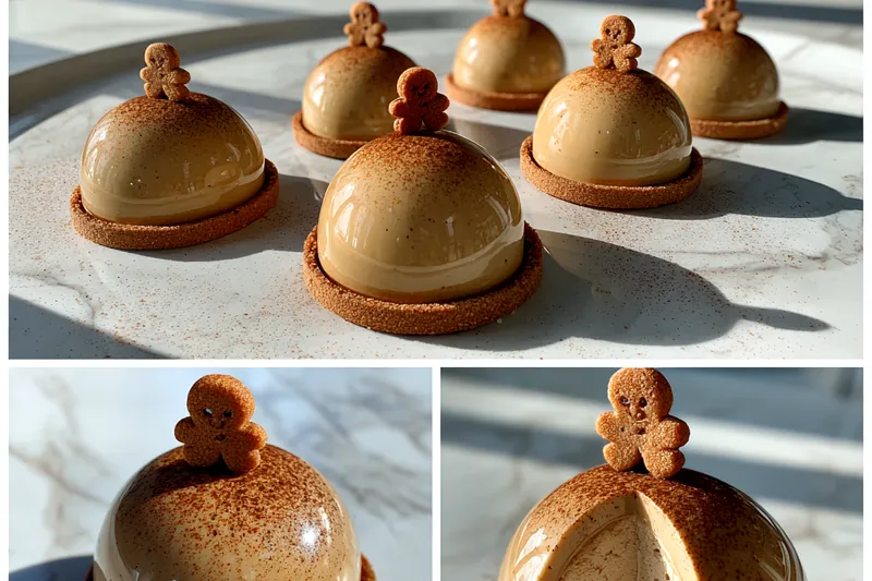 Cooking process for Gingerbread Mousse Domes