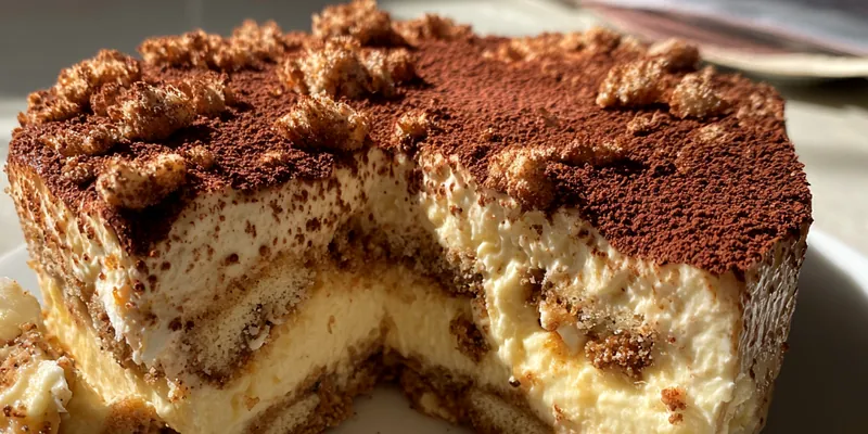 Delicious Gingerbread Tiramisu Delight served on a plate