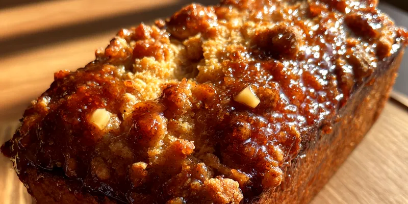 Delicious Glazed Apple Cinnamon Bread served on a plate