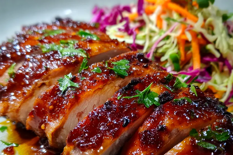 Fresh ingredients for Glazed Chicken With Slaw