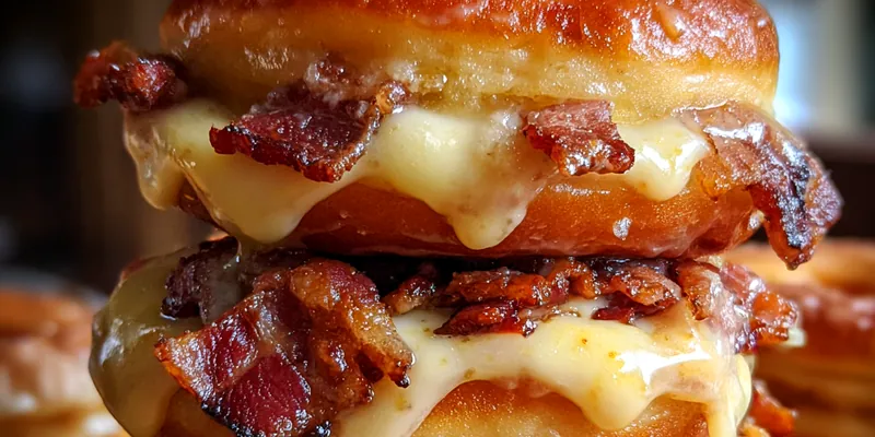Glazed Donut Bacon Stack