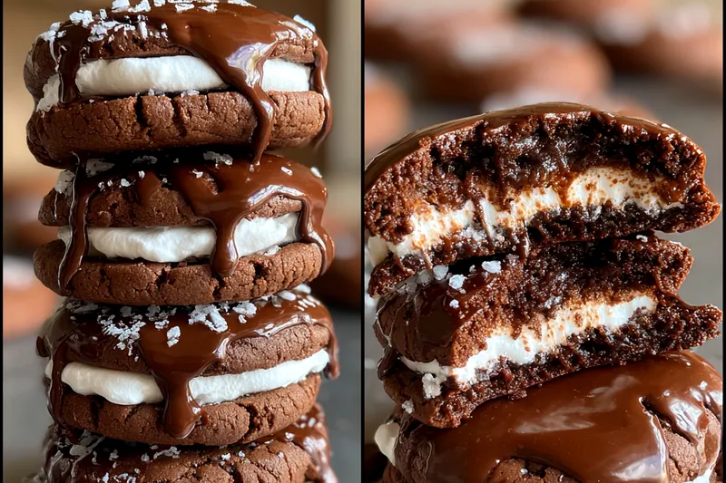 Fresh ingredients for Gooey Chocolate Marshmallow Cookies