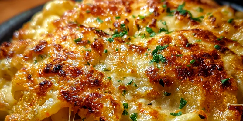 Delicious Gourmet Cheese Pasta served on a plate