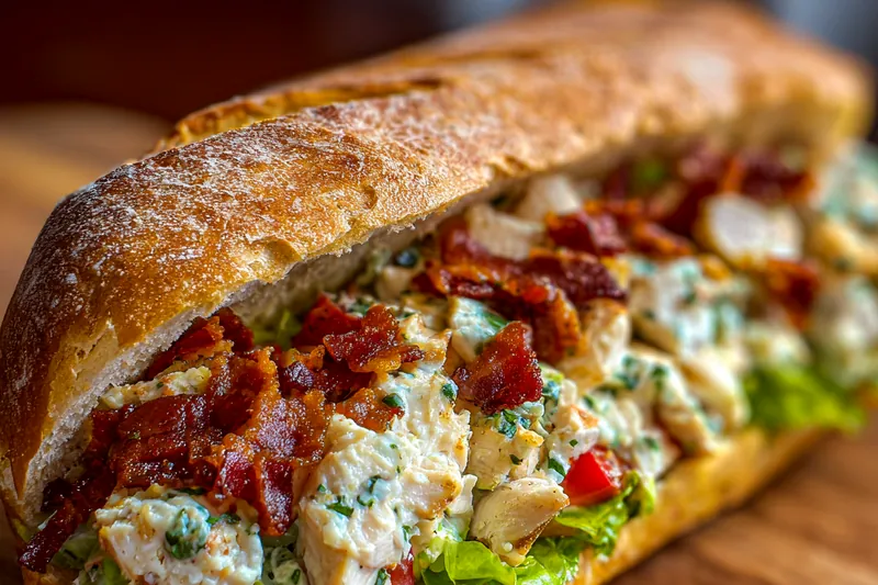 Fresh ingredients for Gourmet Chicken Bacon Sandwich