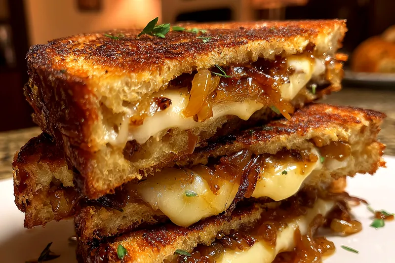 Cooking process for Gourmet Grilled Cheese Delight