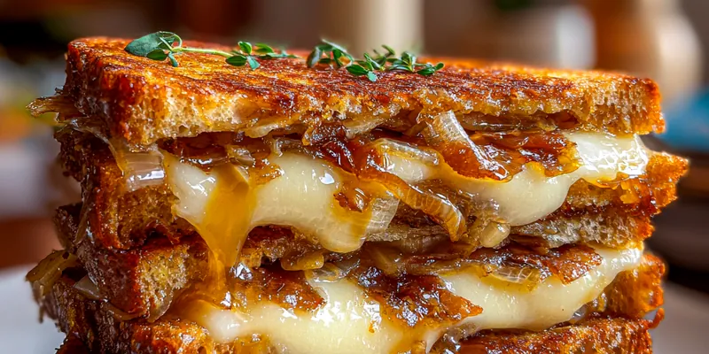 Delicious Gourmet Grilled Cheese Delight served on a plate